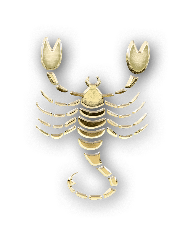 Scorpio golden zodiac symbol png, Scorpio gold symbol PNG, gold Scorpio PNG transparent images download